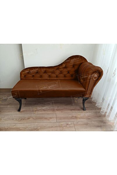 aldagelsin Ters Kol Dekoratif Bihter Koltuk Josefin Puf 110 cm Siyah Ayak