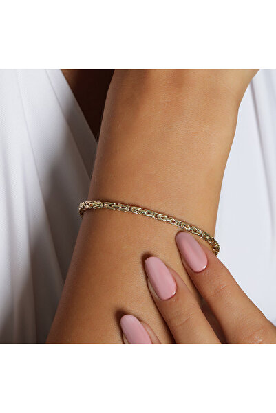 Üresinler Kuyumculuk 14 Ayar Altın Kral Zincir Bileklik Altın Erkek Bileklilk