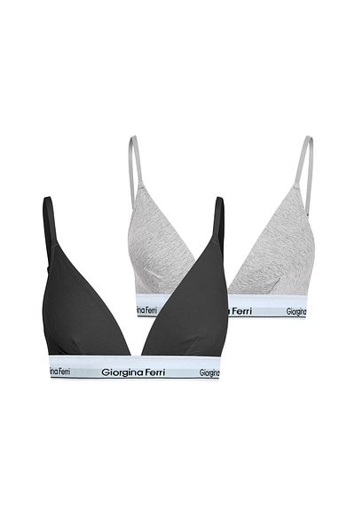 GIORGINA FERRI Cutie de 2 pentru uz zilnic - Triunghi Bralet Isabelle cu banda elastica