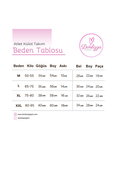 DONLİZZA Athlete Panties Set Black Color