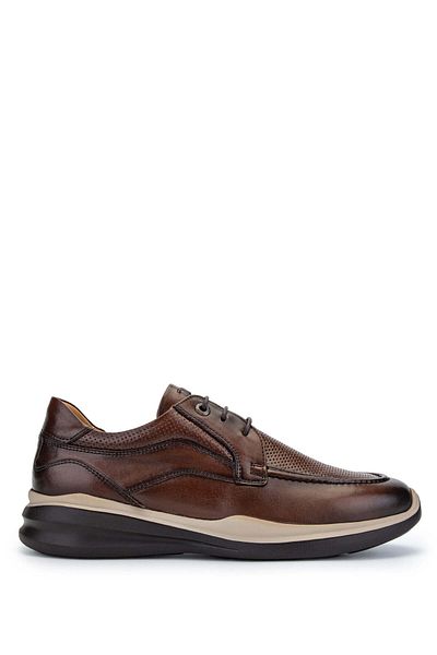 Tamer Tanca Men's Brown Genuine Leather Casual Shoes