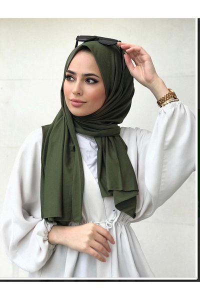 Mides scarf شال قطن ممشط-أخضر