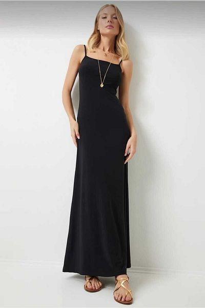 morche Rochie BLACK SANDY, tricotată, flexibilă, ajustabilă, lungă, ajustabilă, împletită/mutat, pentru femei