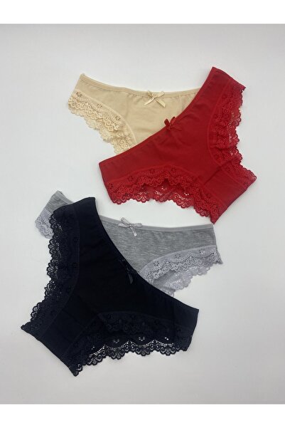 DONLİZZA Lace Bikini Panties 4 Pieces