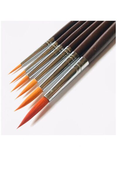 Desenartist Brush Profesyonel Çini Tahrir Çizim Kontür Fırça Seti-123/5 No--12adet Desen5no12