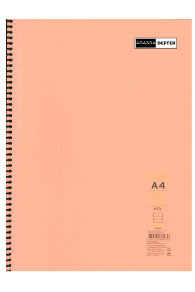 ADASRA غطاء بلاستيكي لدفتر المدرسة مقاس A4، حلقة سبراي، قطعة واحدة، 60 ورقة، ...