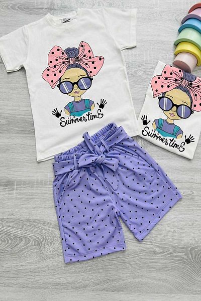 My Kids Wear Combed Cotton Suit - With Belt Accessory