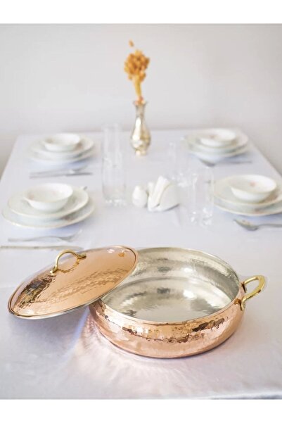 Bakır Concept Bakır Pilav - Karnıyarık Tenceresi Bombeli Model 26 Cm