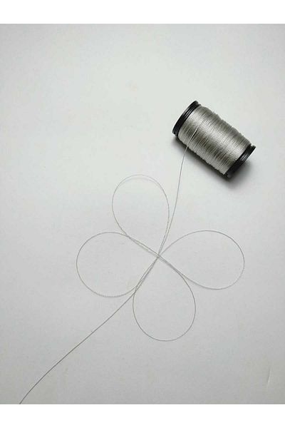 Eskişehir hobi sanat Κορδόνι χάντρες προσευχής 0,2 mm γκρι χρώματος 60 μέτρων - Το πιο λεπτό κορδόνι χάντρες προσευχής