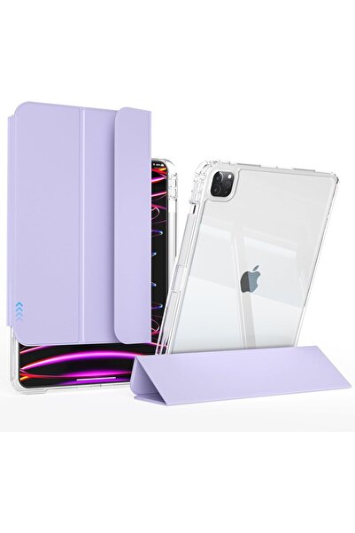 Fogy İpad Pro 12.9" 2021.2022 5. 6 Nesil Uyumlu Kılıf Pen Charge Şeffaf Kalem...