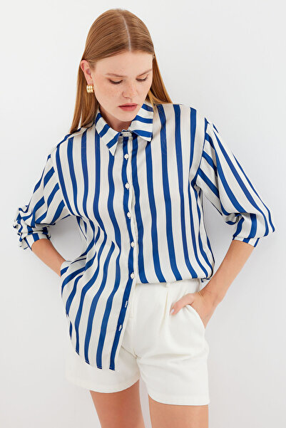 Bigdart Camasa Model Light Satin 3964 - Bleumarin