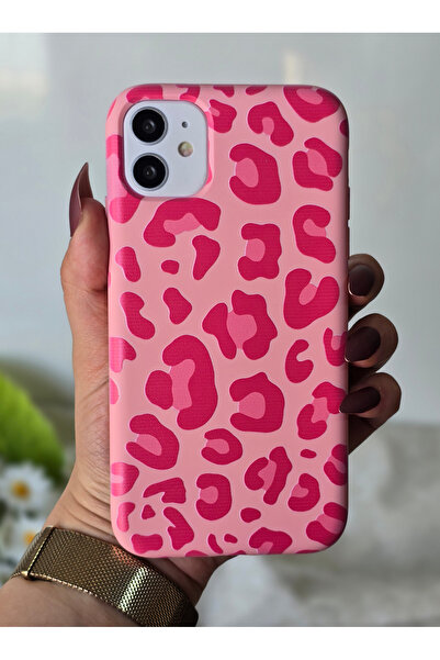 Magic Ring Iphone 11 Uyumlu Pembe Leopar Desenli Lansman Kılıf