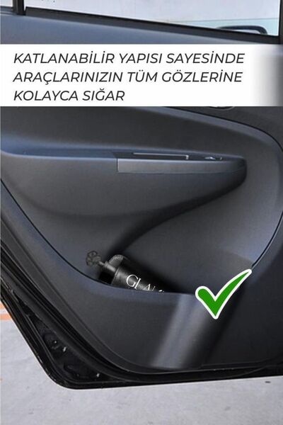 Glanz Oto Katlanabilir Güneşlik Şemsiye Ön Cam Gölgelik 145-79cm Özel Esnek Saplı Güneş Koruyucu