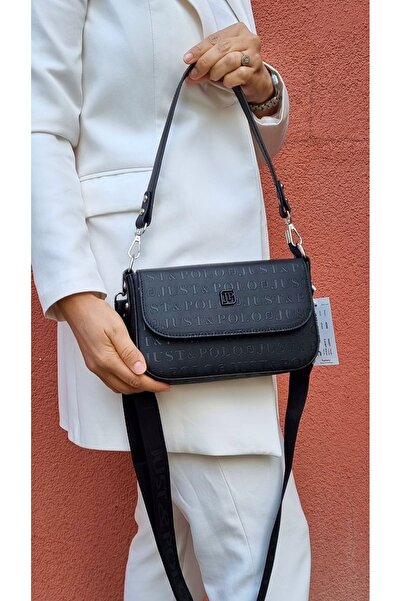 Just Polo Kadın Siyah 5 Bölmeli Omuz Ve Çapraz Model Tm4009