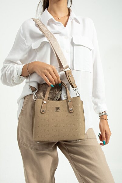 Just Polo حقيبة يد وكتف من JUSTPOLO للنساء من MINK ذات 3 حجرات