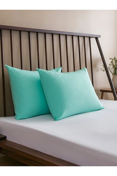 LC Waikiki Βαμβακερή Μαξιλαροθήκη 2 Συσκευασία Water Green - 50x70 cm