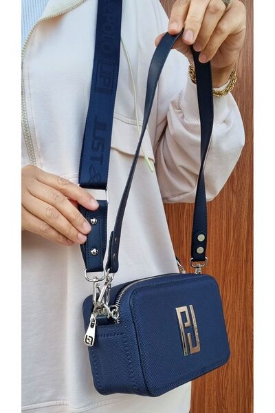 Just Polo JUSTPOLO حقيبة كتف وحقيبة كروس نسائية أصلية من لاكوست مكونة من 3 أقسام