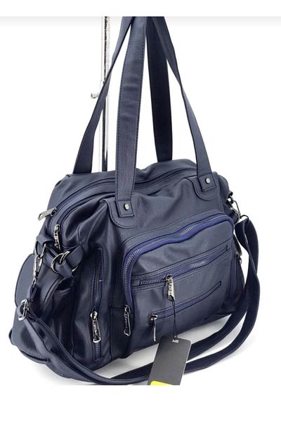 MEGA ÇANTA Geantă de umăr și crossbody cu ochi albastru bleumarin pentru femei Tm1135