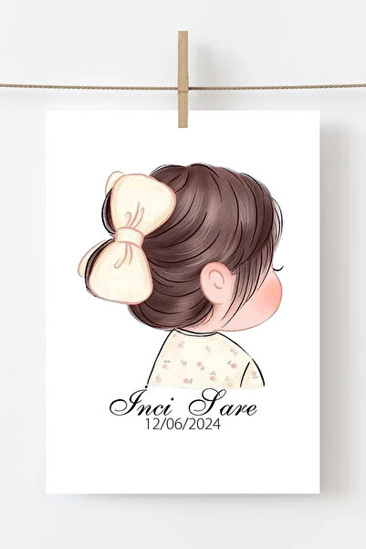 SelisCraft Bebeğimin İlk Saçı Anı Kartı MDL008 İlk Saç Hatırası (KİŞİYE ÖZEL ...