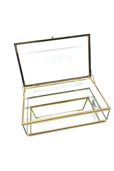 ARMONİA 30x20 Cm Mirrored Glass Box and Makeup Box