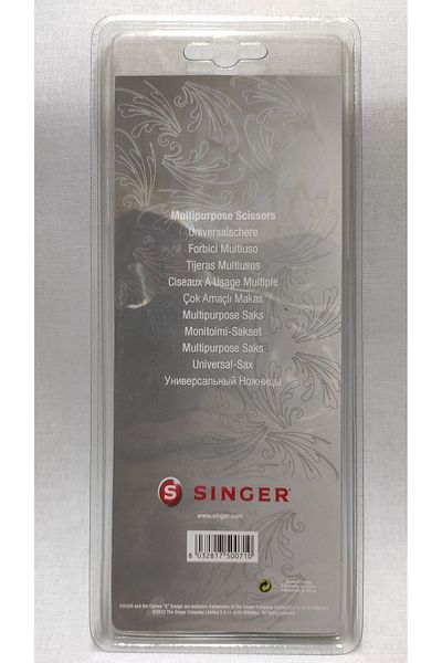 SİNGER مقص بمقبض ملون متعدد الأغراض مزين بالزهور