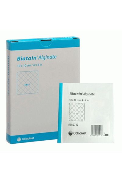 Coloplast 3710 Biatain Alginate 10cmx10cm Wound Cover