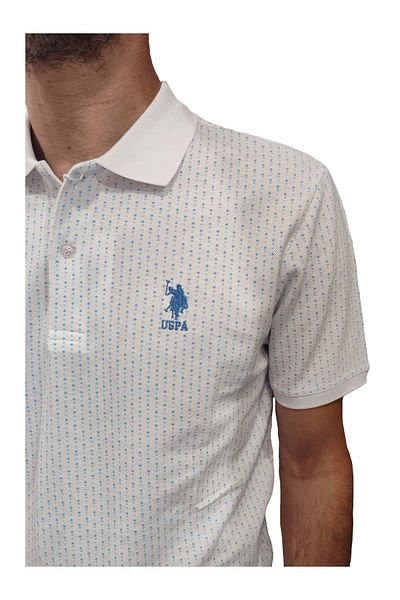 U.S. Polo Assn. Μπλουζάκι με σχέδιο Polo Yaki - Μπλε, Λεπτομέρεια με κουκκίδες, Μέγεθος M - ST07531-Blue-M