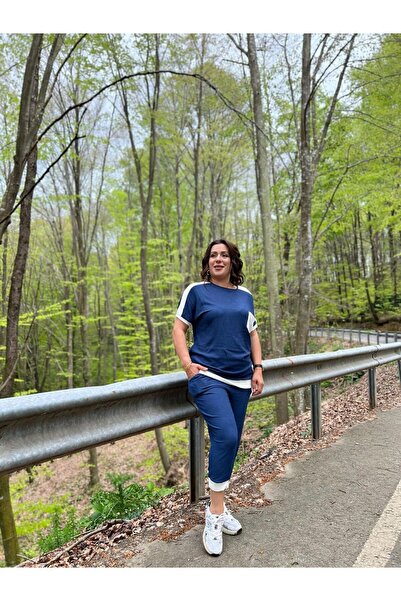 garajmood Blue and White Stripe Detailed Large Size Set