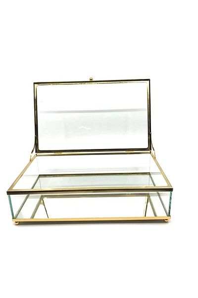 ARMONİA 30x20 Cm Mirrored Glass Box and Makeup Box