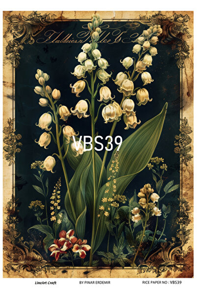 LİNEART ورق ديكوباج نحاسي رقم: VBS39 - 30X42 سم