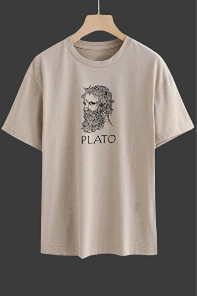 oneagılyazı تي شيرت بطبعة أفلاطون للجنسين