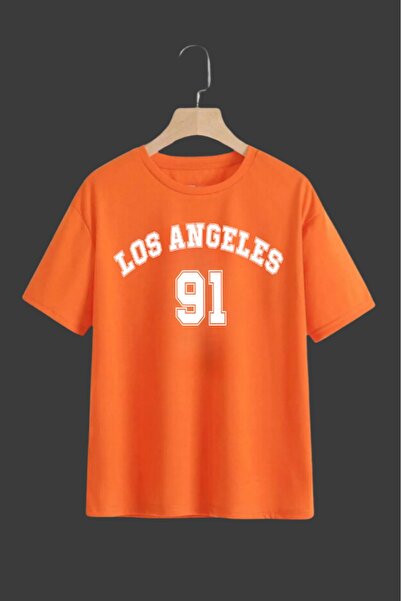 oneagılyazı Los Angeles 91 T-shirt sa štampanjem, unisex, prevelikog kroja