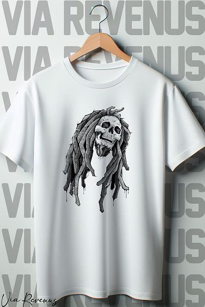 Vordevia Μπλουζάκι με στάμπα Bob Marley Λευκό Oversize
