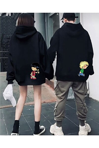 coolart Pachet de 2 hanorace Cedric Chen Sevgili - Hanorac supradimensionat c...