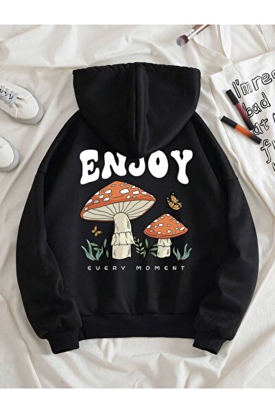 coolart Cardigan unisex cu fermoar și imprimeu Enjoy - 2 fire