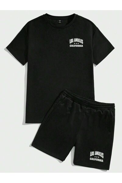coolart لوس أنجلوس كاليفورنيا تي شيرت شورت - أسود أسفل أعلى فريق السراويل تي ...