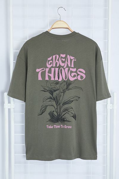 Trendyol Collection AnThraciTe Printed Wide CUT T-shirt - TMNSS24TS00174