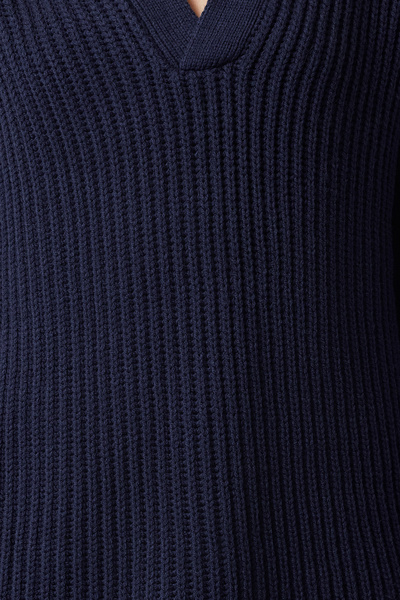Trendyol Collection Turndown Collar Navy Blue Knitwear Sweater - TWOAW25KZ00004