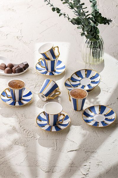 İSTANBUL PORSELEN Dora 6-Piece Coffee Cup Set