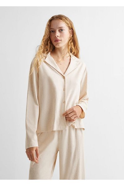 Mango Teen Set Pajama Bej Pentru Copii