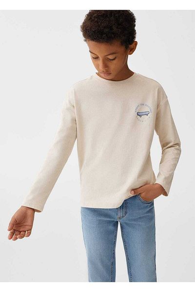 MANGO Kids Μπλουζάκι με μακρυμάνικο σχέδιο