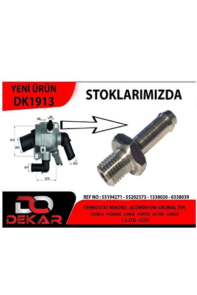 DEKAR Termostat Rekoru Alumınyu(orjınal Tıp) (fıat: Doblo Fıorıno Lınea Punto...