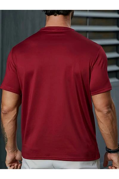 modaberry Portugal Striped Red Oversize T-Shirt - Crew Neck, Short Sleeve