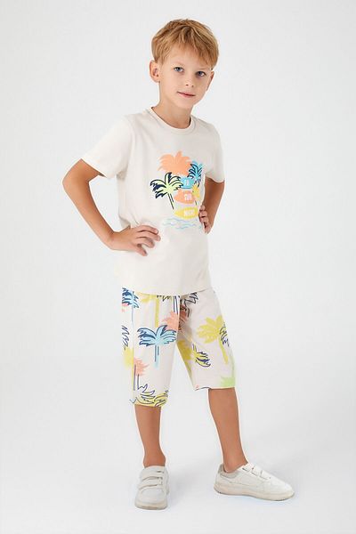 ROLY POLY Boy's Beige Capri Suit - Rolypoly Fun Surf Night