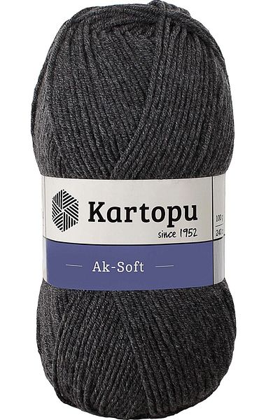 Kartopu Aksoft Smoked Grey Knitting Yarn - K1003 Μοντέλο Πλεκτό Χειρός