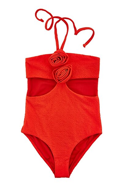 HOUSE OF SİS روزي ريد ملابس السباحة للفتيات