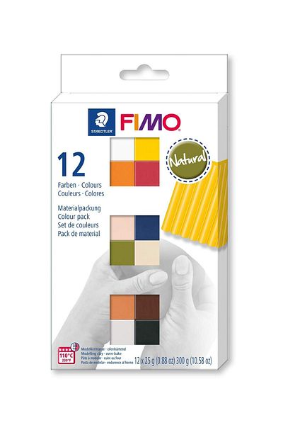 Eshel Staedtler 8023 C12-4 Set Modeling Clay Fımo® Soft Multi Pack 25 Gram 12 Block Natur