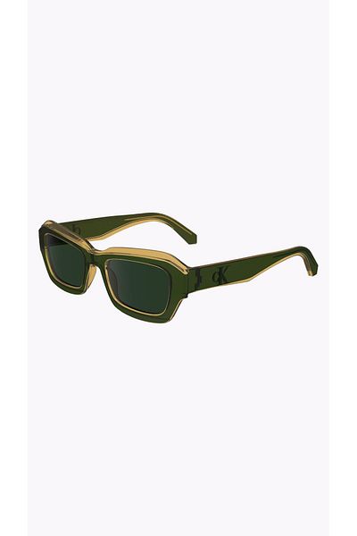 Calvin Klein نظارات شمسية للجنسين باللون الأخضر - تصميم إطار جينز CKJ24608S