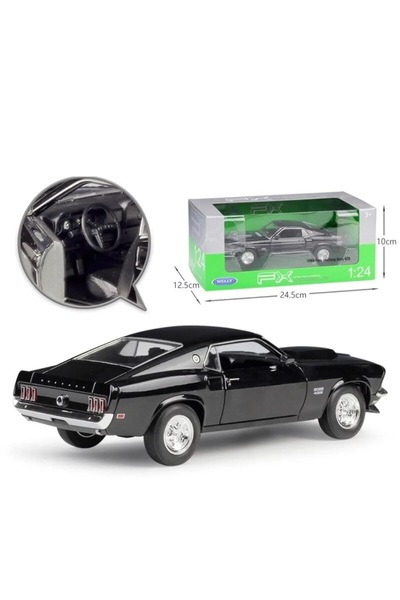 TRUST STORE 1969 Ford Mustang 429 Siyah 1:24 Model Araba
