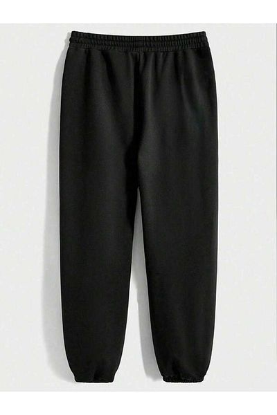 modaberry Difficulty Dragon Sweatpants Jogger - Μαύρο εμπριμέ ψηλόμεσο πόδι από καουτσούκ